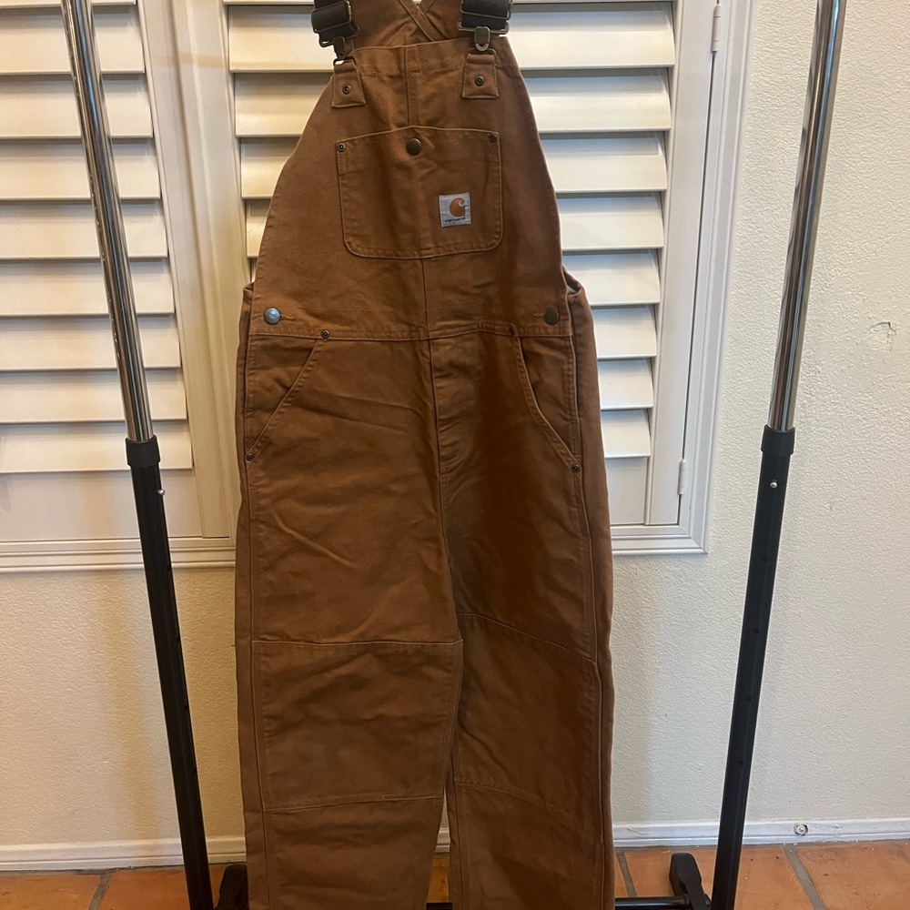 Boys Carhartt bib overalls.